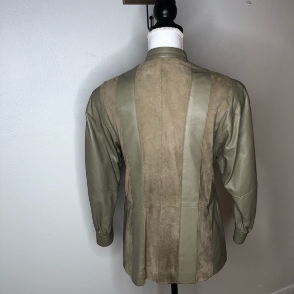 Suede and leather jacket.  Vera Pella size 2 or 42 - Picture 6 of 6